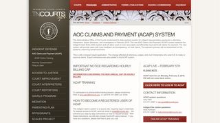 
                            2. AOC Claims and Payment (ACAP) System | Tennessee ...