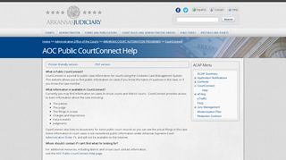 
                            4. AOC Public CourtConnect Help | Arkansas Judiciary