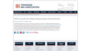 
                            7. AOC to Launch New Indigent Representation Payment System ...