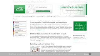 
                            5. AOK-Gesundheitspartner - Niedersachsen - Startseite