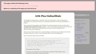 
                            3. AOK Plus Onlinefiliale - cweiske.de