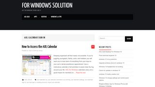 
                            8. Aol Calendar Sign Infor Windows Solution | for …