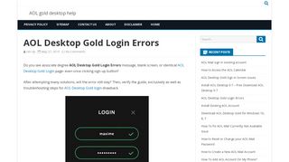 
                            6. AOL Desktop Gold Login Errors - aolgoldwin.com