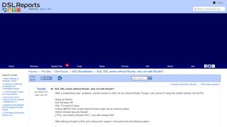 
                            4. AOL DSL works without Router, why not with Router? - AOL Broadband ...
