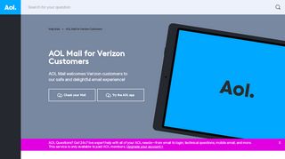 
                            9. AOL Mail for Verizon Customers - AOL Help