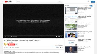 
                            6. AOL Mail Login Screen - AOL Mail Sign In | AOL.com 2015 - YouTube