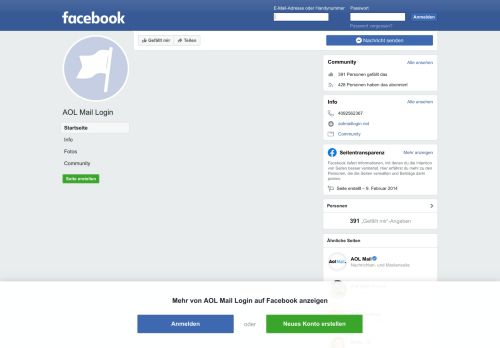 
                            1. AOL Mail Login - Startseite | Facebook