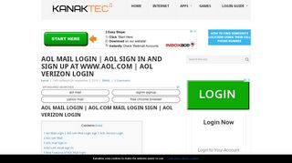 
                            7. AOL Mail Login ? www.aol.com sign in / AOL Mail Sign up - KanakTec