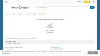 
                            5. AoS24 Auto-online- Service GmbH, Greding - Credit Report