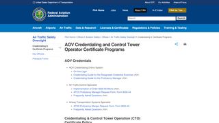 
                            6. AOV Credentialing and Control Tower Operator Certificate ...