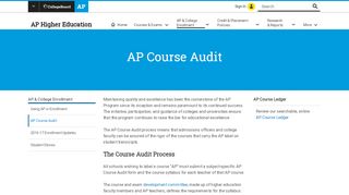 
                            6. AP Course Audit - AP Higher Education - The …