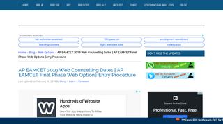 
                            7. AP EAMCET 2019 Web Counselling Dates - rrbrecruitment.co.in