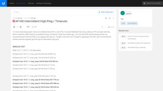 
                            7. AP-HD Intermittent High Ping / Timeouts | Ubiquiti Community