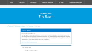 
                            11. AP Minecraft: The Exam | AP Central ? The College Board