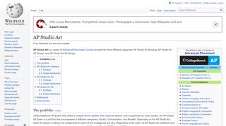 
                            3. AP Studio Art - Wikipedia