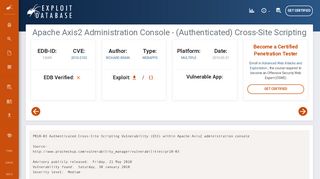 
                            9. Apache Axis2 Administration Console ... - Exploit