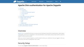 
                            4. Apache Shiro ... - Apache Zeppelin 0.7.2 Documentation