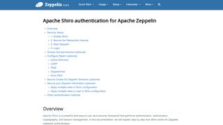 
                            2. Apache Shiro ... - Apache Zeppelin 0.8.0 Documentation