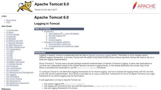 
                            2. Apache Tomcat 6.0 (6.0.53) - Logging in Tomcat