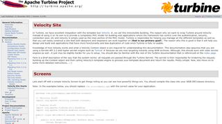 
                            6. Apache Turbine - Velocity Site Howto