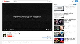 
                            8. Apache Web Server Access Log - YouTube