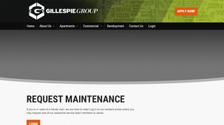 
                            3. Apartments | Request Maintenance | Gillespie Group