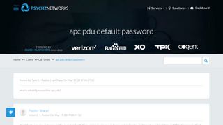 
                            3. apc pdu default password - Psychz.Net