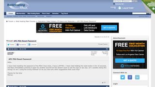 
                            4. APC PDU Reset Password | Web Hosting Talk