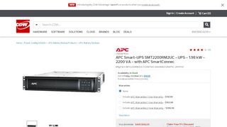 
                            7. APC Smart-UPS SMT2200RM2UC - UPS - 1.98 kW - 2200 ... - CDW.com