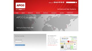 
                            3. APCO: Sales Locations - APCO - Architectural Sign Systems