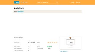 
                            8. Apdairy.in: apddcf- Login - Easy Counter