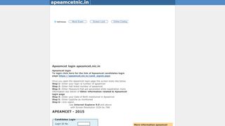 
                            1. Apeamcet login apeamcet.nic.in | AP EAMCET 2019 ...