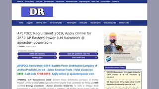 
                            6. APEPDCL Recruitment 2019, Apply Online for 2859 …