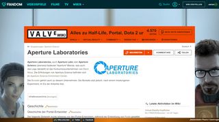 
                            2. Aperture Laboratories | Valve Wiki | FANDOM powered by Wikia