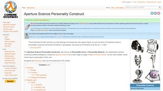 
                            5. Aperture Science Personality Construct - Combine OverWiki, the ...