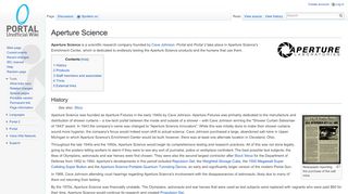 
                            4. Aperture Science - Portal Wiki