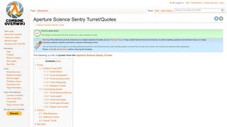 
                            8. Aperture Science Sentry Turret/Quotes - Combine OverWiki, the ...