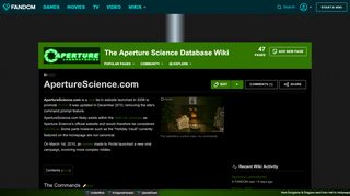 
                            1. ApertureScience.com - The Aperture Science Database Wiki - Fandom