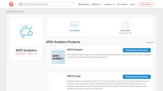 
                            4. APEX Analytics Products | G2