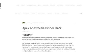 
                            3. Apex Anesthesia Binder Hack - Nurse Nelle