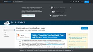 
                            8. apex - Customize communities login page - Salesforce Stack Exchange