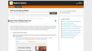 
                            7. Apex Fusion-Adding another User : Neptune Systems