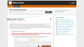
                            3. Apex Fusion Get Started : Neptune Systems