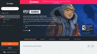 
                            9. Apex Legends™ for PC | Origin