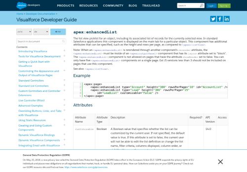 
                            7. apex:enhancedList | Visualforce Developer Guide ...