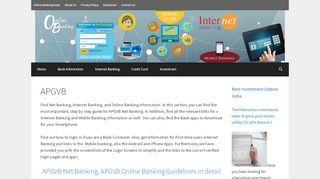 
                            7. APGVB Net Banking | APGVB Internet Banking information