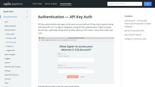 
                            7. API Key Auth | Zapier Platform UI Documentation