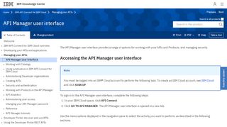 
                            1. API Manager user interface - IBM