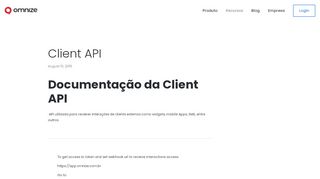 
                            1. API — Omnize | A plataforma de atendimento a clientes mais ...