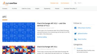 
                            9. API - Stack Overflow Blog